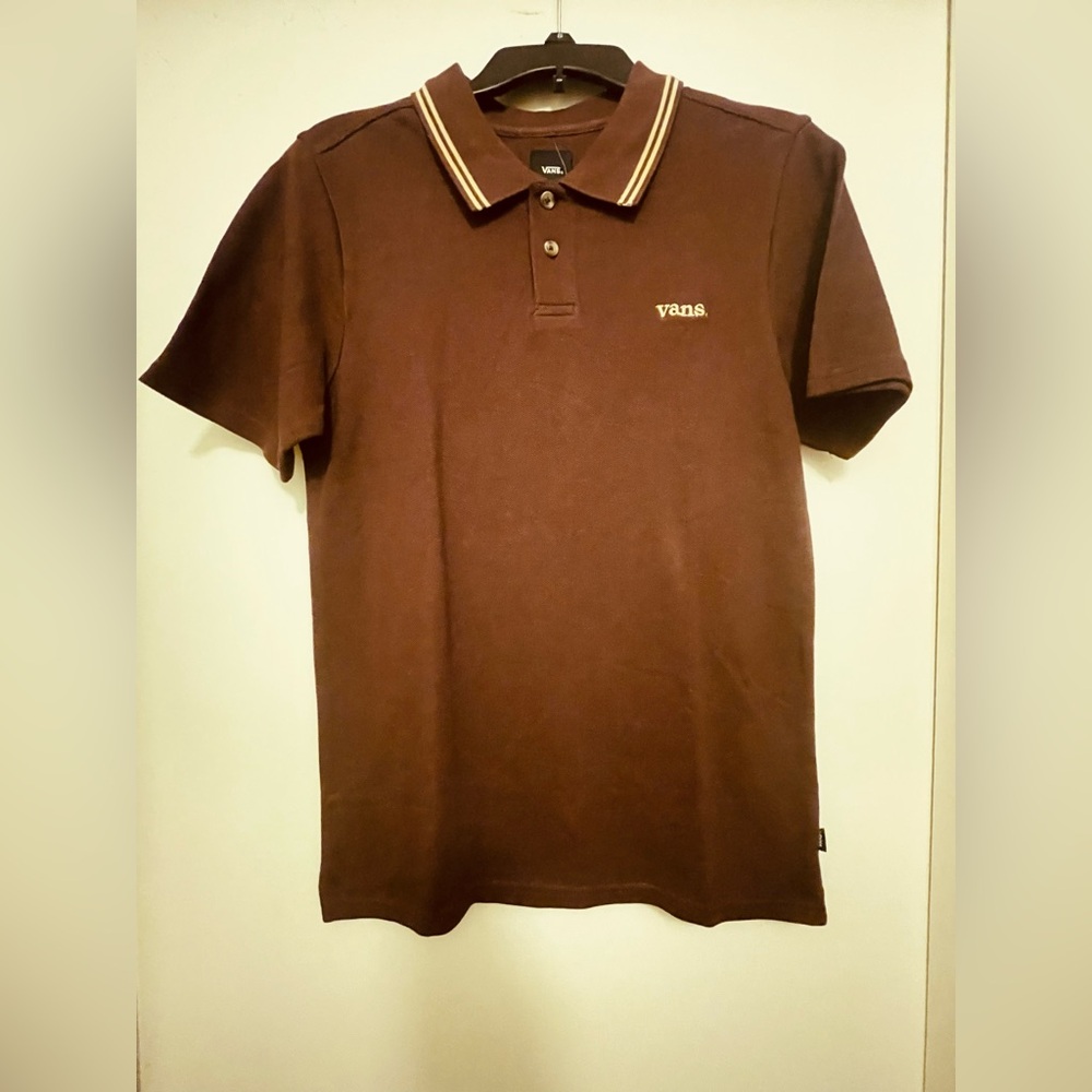 Vans Dark Maroon Polo Shirt for Men